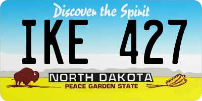ND license plate IKE427