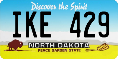 ND license plate IKE429