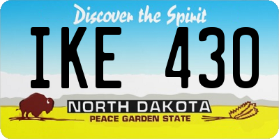 ND license plate IKE430