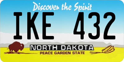ND license plate IKE432
