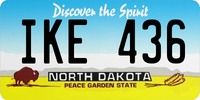 ND license plate IKE436