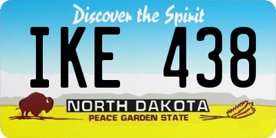 ND license plate IKE438