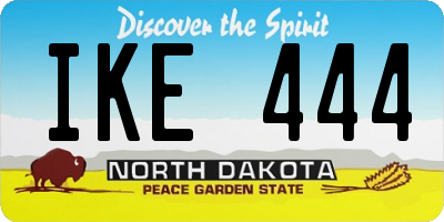 ND license plate IKE444