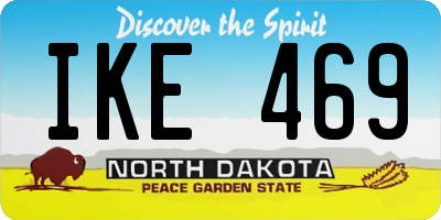 ND license plate IKE469