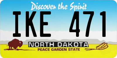 ND license plate IKE471