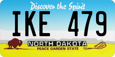 ND license plate IKE479