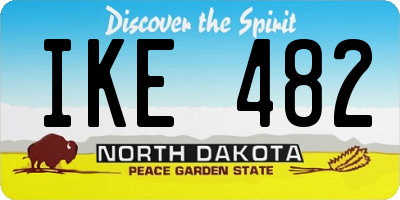 ND license plate IKE482
