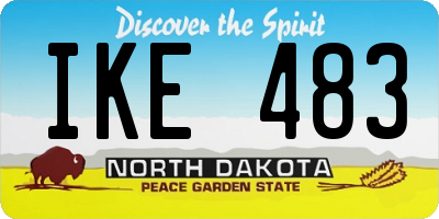 ND license plate IKE483