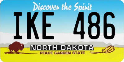 ND license plate IKE486