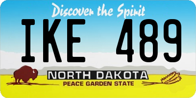 ND license plate IKE489
