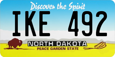 ND license plate IKE492