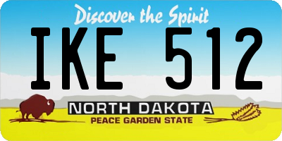 ND license plate IKE512