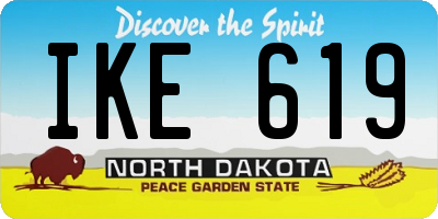 ND license plate IKE619