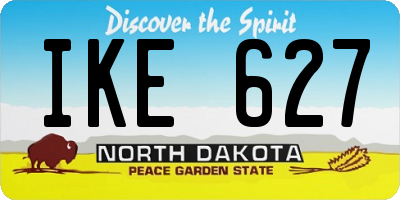 ND license plate IKE627