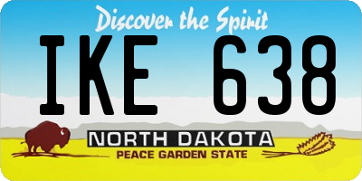 ND license plate IKE638