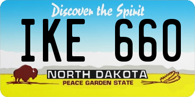ND license plate IKE660