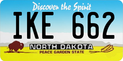 ND license plate IKE662
