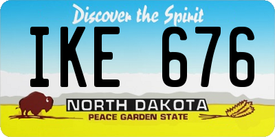 ND license plate IKE676