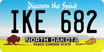 ND license plate IKE682