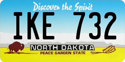 ND license plate IKE732