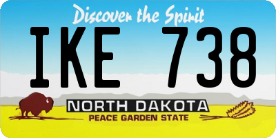 ND license plate IKE738