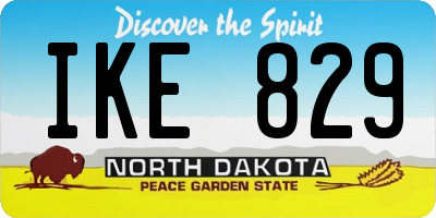 ND license plate IKE829