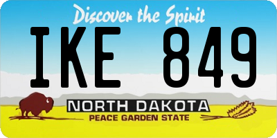 ND license plate IKE849
