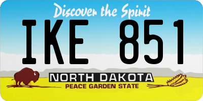 ND license plate IKE851