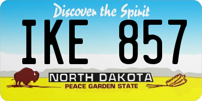 ND license plate IKE857