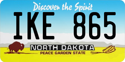 ND license plate IKE865
