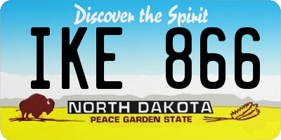 ND license plate IKE866