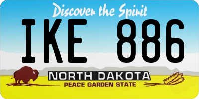 ND license plate IKE886