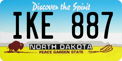 ND license plate IKE887