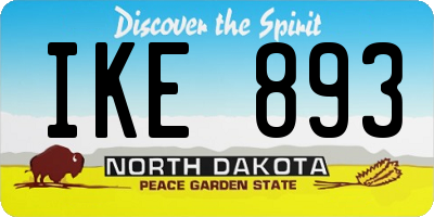 ND license plate IKE893