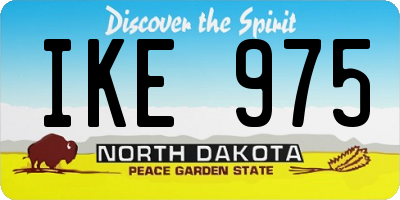 ND license plate IKE975