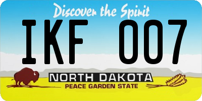 ND license plate IKF007