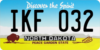 ND license plate IKF032