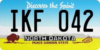 ND license plate IKF042