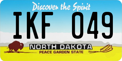 ND license plate IKF049