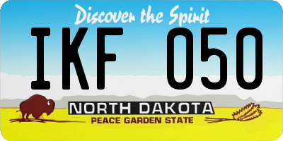 ND license plate IKF050