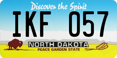 ND license plate IKF057