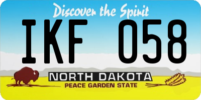 ND license plate IKF058