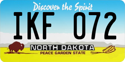 ND license plate IKF072