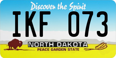 ND license plate IKF073