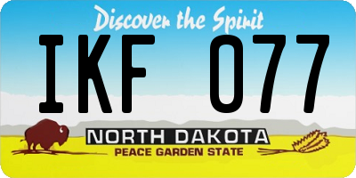 ND license plate IKF077