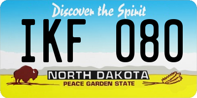 ND license plate IKF080