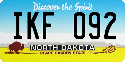 ND license plate IKF092