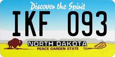 ND license plate IKF093