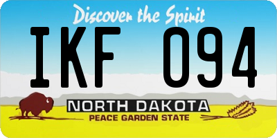 ND license plate IKF094