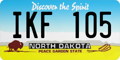 ND license plate IKF105